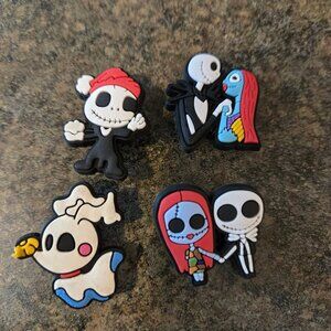 Lot of 4 Jibbitz Shoe Charms for Crocs –‎ Nightmare Before Christmas Theme